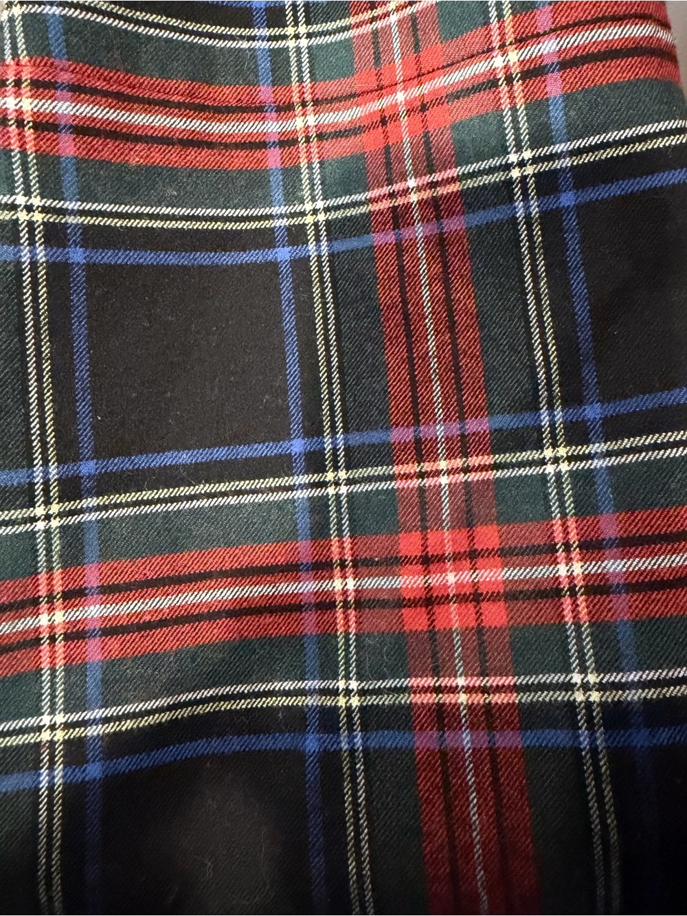 J. Crew Stewart Black Tartan‎ The Pencil Skirt Plaid Black Red Green Size 00 P - Picture 6 of 6